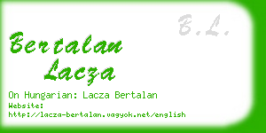 bertalan lacza business card